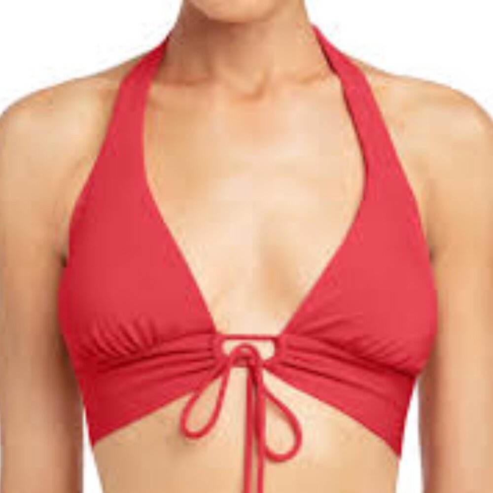 Robin Piccone  Aubrey Halter Bikini Top - Poppy XS